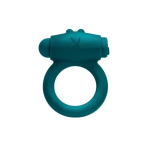 Bunny Buzzer Vibrating Cock Ring - Teal