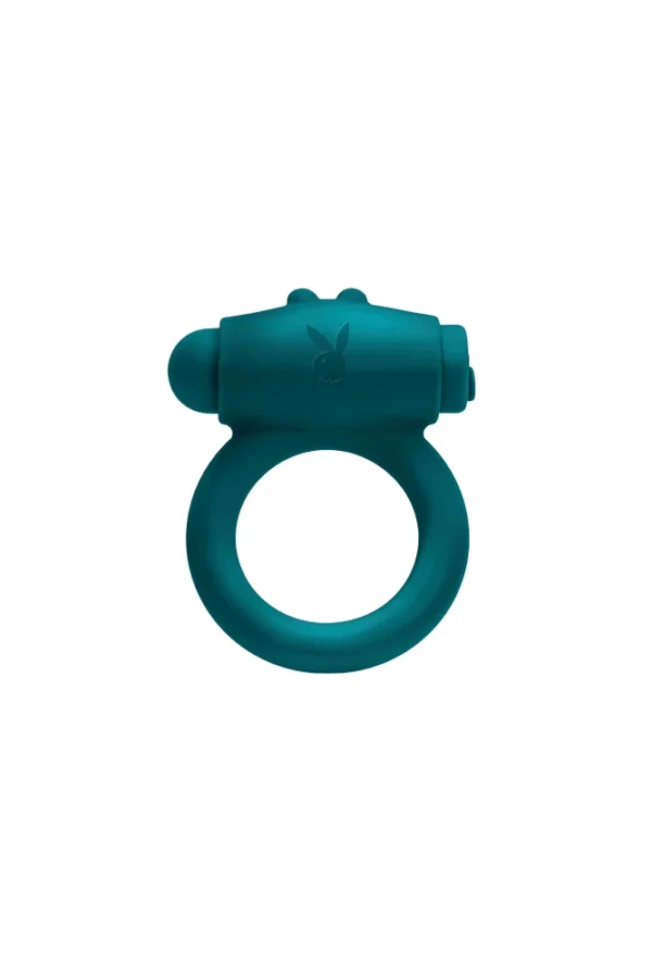 Bunny Buzzer Vibrating Cock Ring - Teal